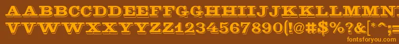 Goldmine Font – Orange Fonts on Brown Background