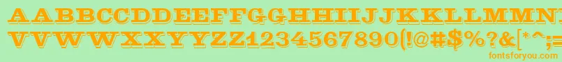 Goldmine Font – Orange Fonts on Green Background