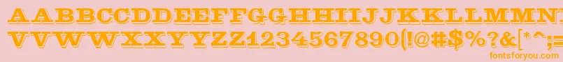 Goldmine Font – Orange Fonts on Pink Background