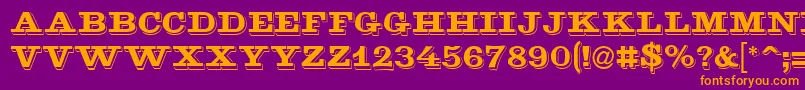 Goldmine Font – Orange Fonts on Purple Background