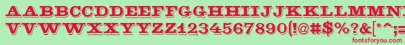 Goldmine Font – Red Fonts on Green Background