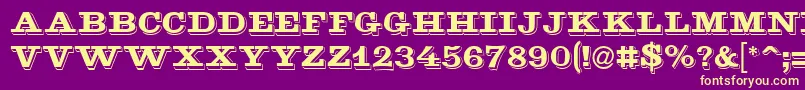 Goldmine Font – Yellow Fonts on Purple Background