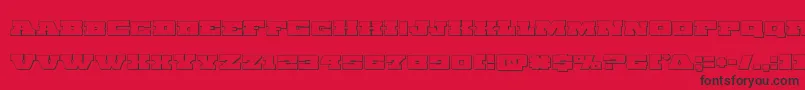 Chicagoexpressout Font – Black Fonts on Red Background