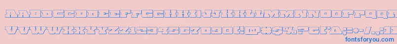 Chicagoexpressout Font – Blue Fonts on Pink Background