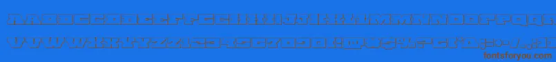 Chicagoexpressout Font – Brown Fonts on Blue Background