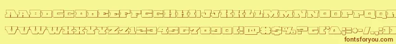 Chicagoexpressout Font – Brown Fonts on Yellow Background