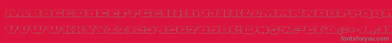 Chicagoexpressout Font – Gray Fonts on Red Background