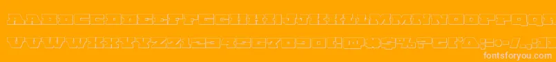 Chicagoexpressout Font – Pink Fonts on Orange Background