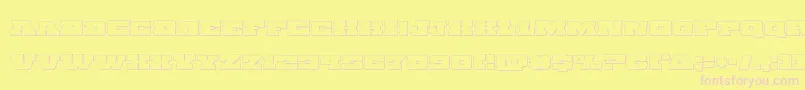 Chicagoexpressout Font – Pink Fonts on Yellow Background