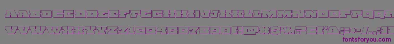 Шрифт Chicagoexpressout – фиолетовые шрифты на сером фоне