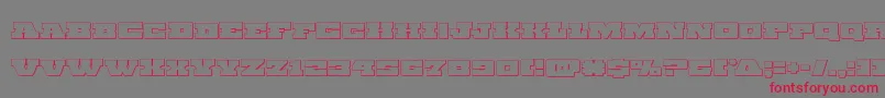 Chicagoexpressout Font – Red Fonts on Gray Background