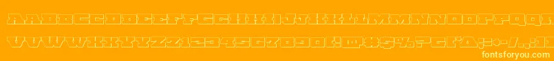 Chicagoexpressout Font – Yellow Fonts on Orange Background