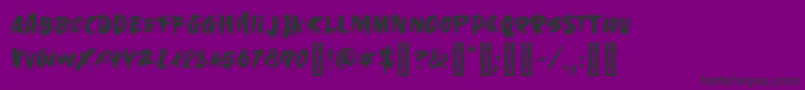 GoldUnderTheMud Regular Font – Black Fonts on Purple Background