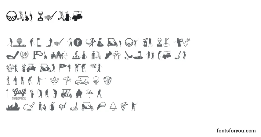 Fuente Golf Icons - alfabeto, números, caracteres especiales