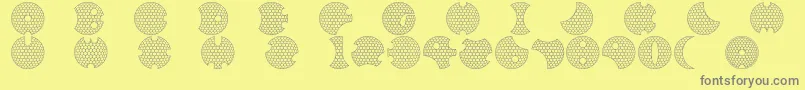 Шрифт GOLFABET – серые шрифты на жёлтом фоне