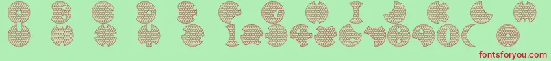 GOLFABET Font – Red Fonts on Green Background