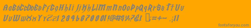 GOLGOE   Font – Gray Fonts on Orange Background