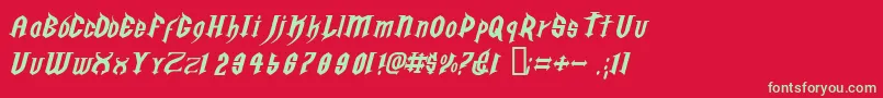 GOLGOE   Font – Green Fonts on Red Background