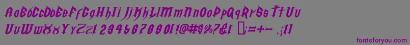 GOLGOE   Font – Purple Fonts on Gray Background