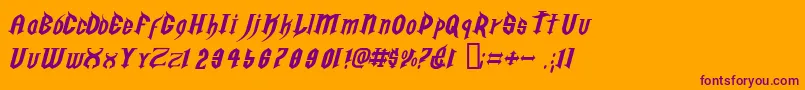 GOLGOE   Font – Purple Fonts on Orange Background
