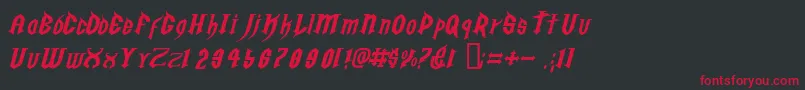 GOLGOE   Font – Red Fonts on Black Background