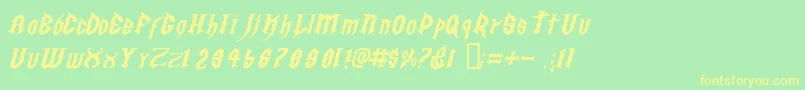 GOLGOE   Font – Yellow Fonts on Green Background