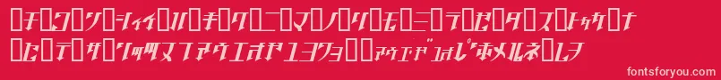 フォントGOLGOJ   – 赤い背景にピンクのフォント