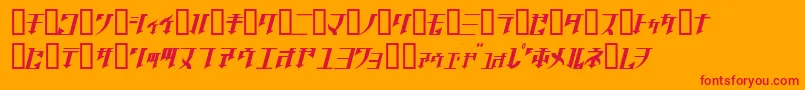 フォントGOLGOJ   – オレンジの背景に赤い文字