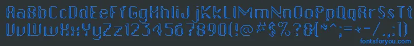 gollanbil Font – Blue Fonts on Black Background