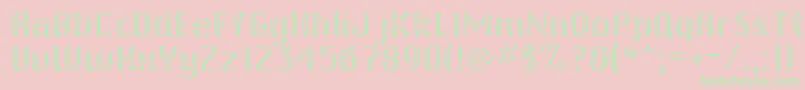 gollanbil Font – Green Fonts on Pink Background