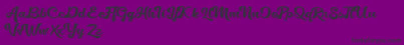 Golliath-Schriftart – Schwarze Schriften auf violettem Hintergrund