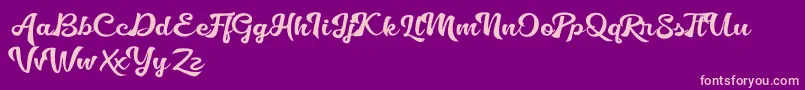Golliath Font – Pink Fonts on Purple Background