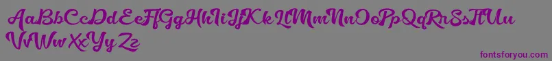 Golliath Font – Purple Fonts on Gray Background