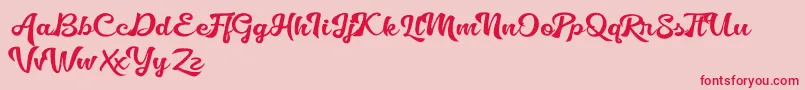 Golliath Font – Red Fonts on Pink Background