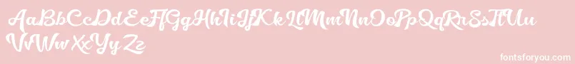 Golliath Font – White Fonts on Pink Background