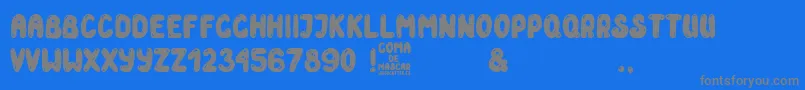 Weitere Informationen zur Goma de Mascar-Schriftart Goma de Mascar-Schriftart – Graue Schriften auf blauem Hintergrund
