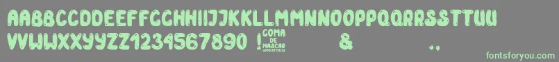 Goma de Mascar Font – Green Fonts on Gray Background