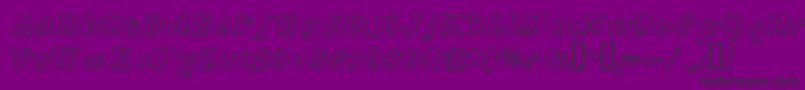 CrashOutline Font – Black Fonts on Purple Background