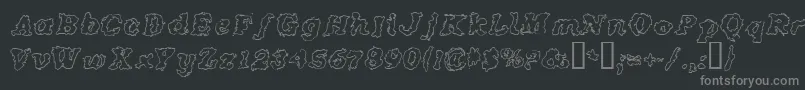 CrashOutline Font – Gray Fonts on Black Background