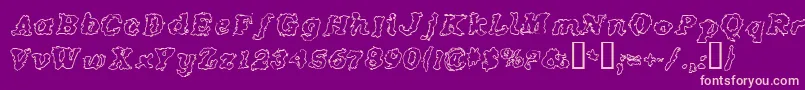 CrashOutline Font – Pink Fonts on Purple Background