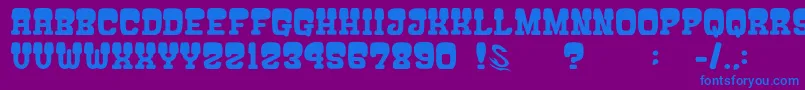 gomarice atama serif Font – Blue Fonts on Purple Background