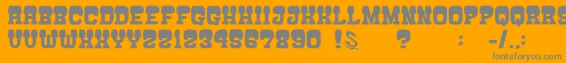 gomarice atama serif Font – Gray Fonts on Orange Background