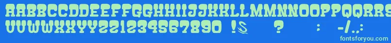 Fonte gomarice atama serif – fontes verdes em um fundo azul