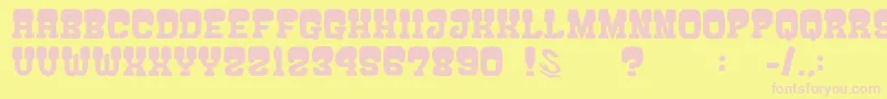 gomarice atama serif Font – Pink Fonts on Yellow Background