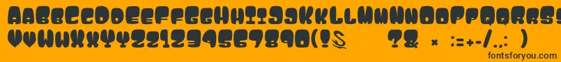 gomarice atama Font – Black Fonts on Orange Background