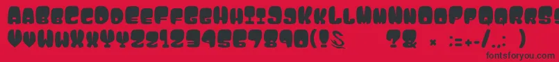 gomarice atama Font – Black Fonts on Red Background