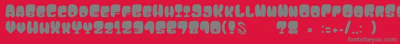 gomarice atama Font – Gray Fonts on Red Background