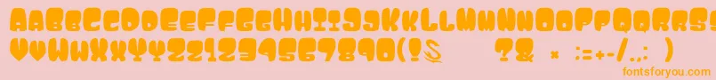 gomarice atama Font – Orange Fonts on Pink Background