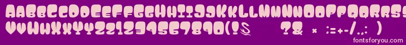 gomarice atama Font – Pink Fonts on Purple Background