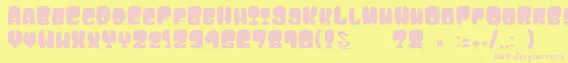 gomarice atama Font – Pink Fonts on Yellow Background